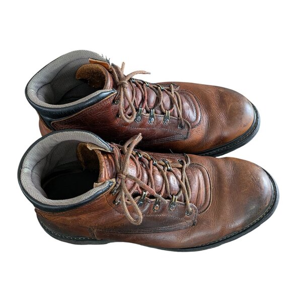 Vintage Red Wing Brown Leather Lace Up Boots - Size 14 main image 10